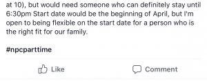 Facebook child care
